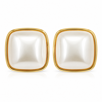 Quiet Luxury Square Stud Earrings - 18K Gold