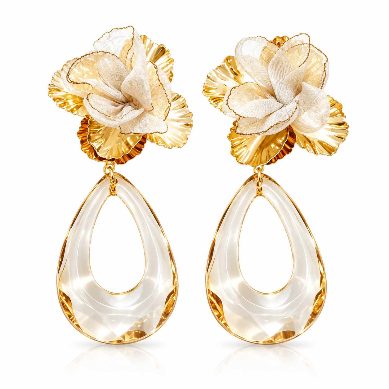 Romantic Coquette Floral Drop Earrings