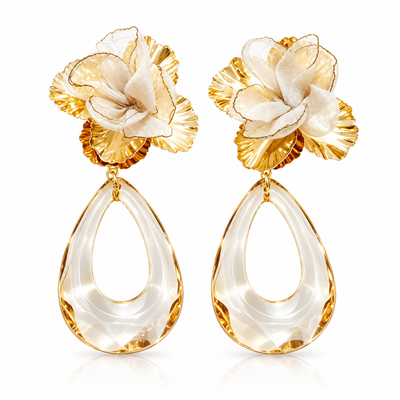 Romantic Coquette Floral Drop Earrings