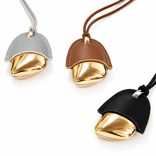 18K gold plated minimalist acorn pendant necklace by Olivana Studio