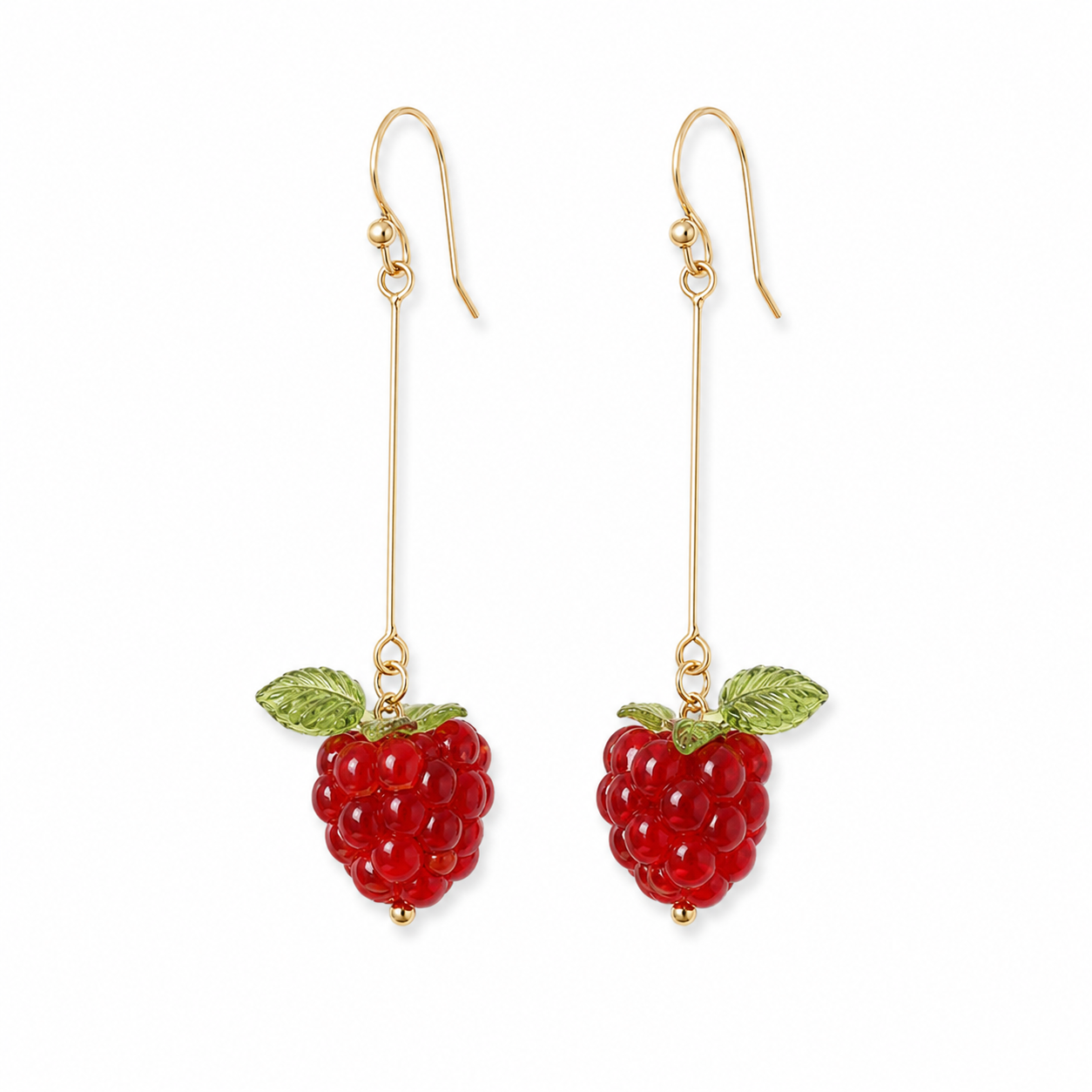 Raspberry Drop Earrings
