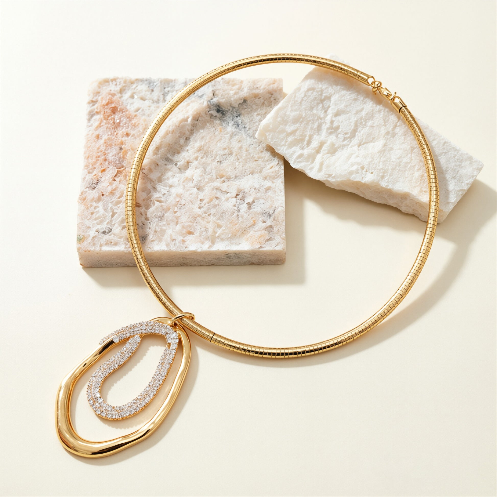 18K Gold Plated Snake Chain Choker Necklace
