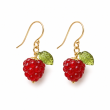 Raspberry Drop Earrings