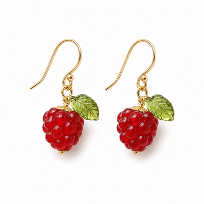Raspberry Drop Earrings