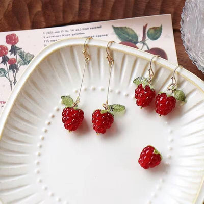 Raspberry Drop Earrings